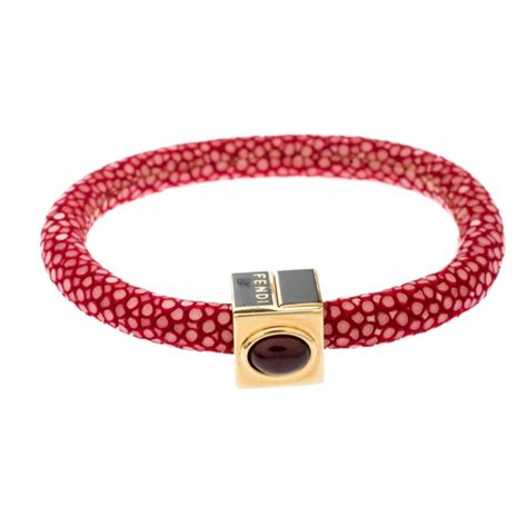 fendi red stingray and resin cabochon bracelet|fendi jewelry canada.